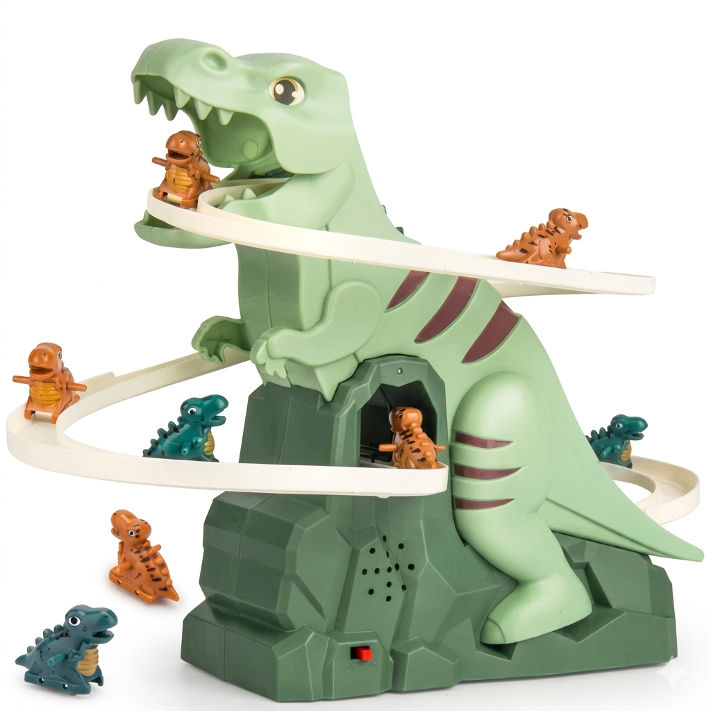 Dinosaur Climbing Slide Toy with Music & 3 Dinosaurs