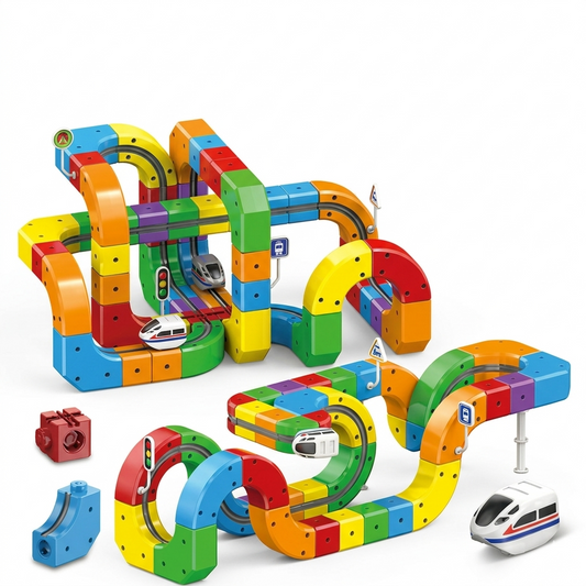 Magic Track Train Set with Magnetic Rail & Maze