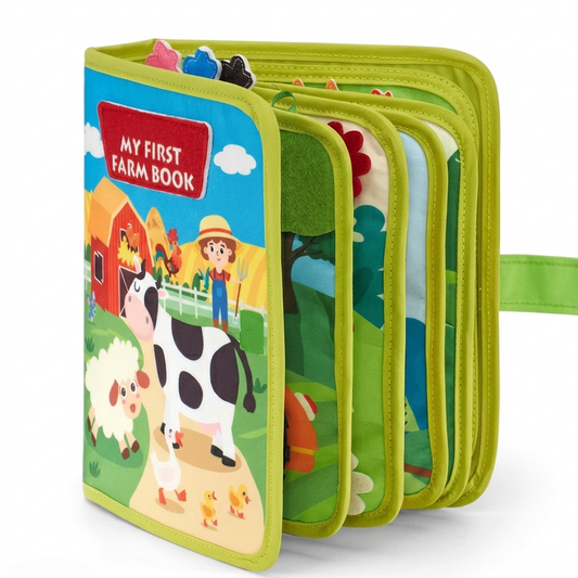 Montessori Farm Animal Quiet Busy Book for Toddlers