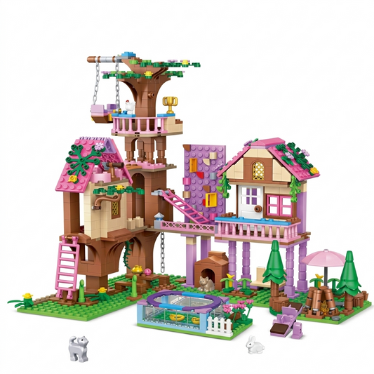 Girls Treehouse Building Blocks Toy