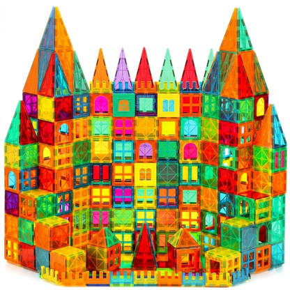 Colorful 3D Magnetic Building Blocks for Kids - 149 Pieces Set