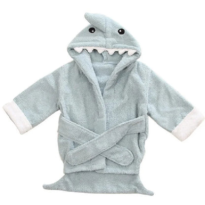 Blue Shark Baby Bath Towels Mouse Newborn Blanket Bedding Swaddle Animal Bebe Bathrobe Hooded Bathing Towel baby stuff