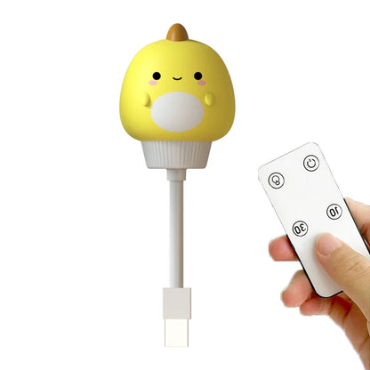 USB Cartoon Cute Night Light With Remote Control Babies Bedroom Decorative Feeding Light Bedside Tabe Lamp Xmas Gifts For Kids