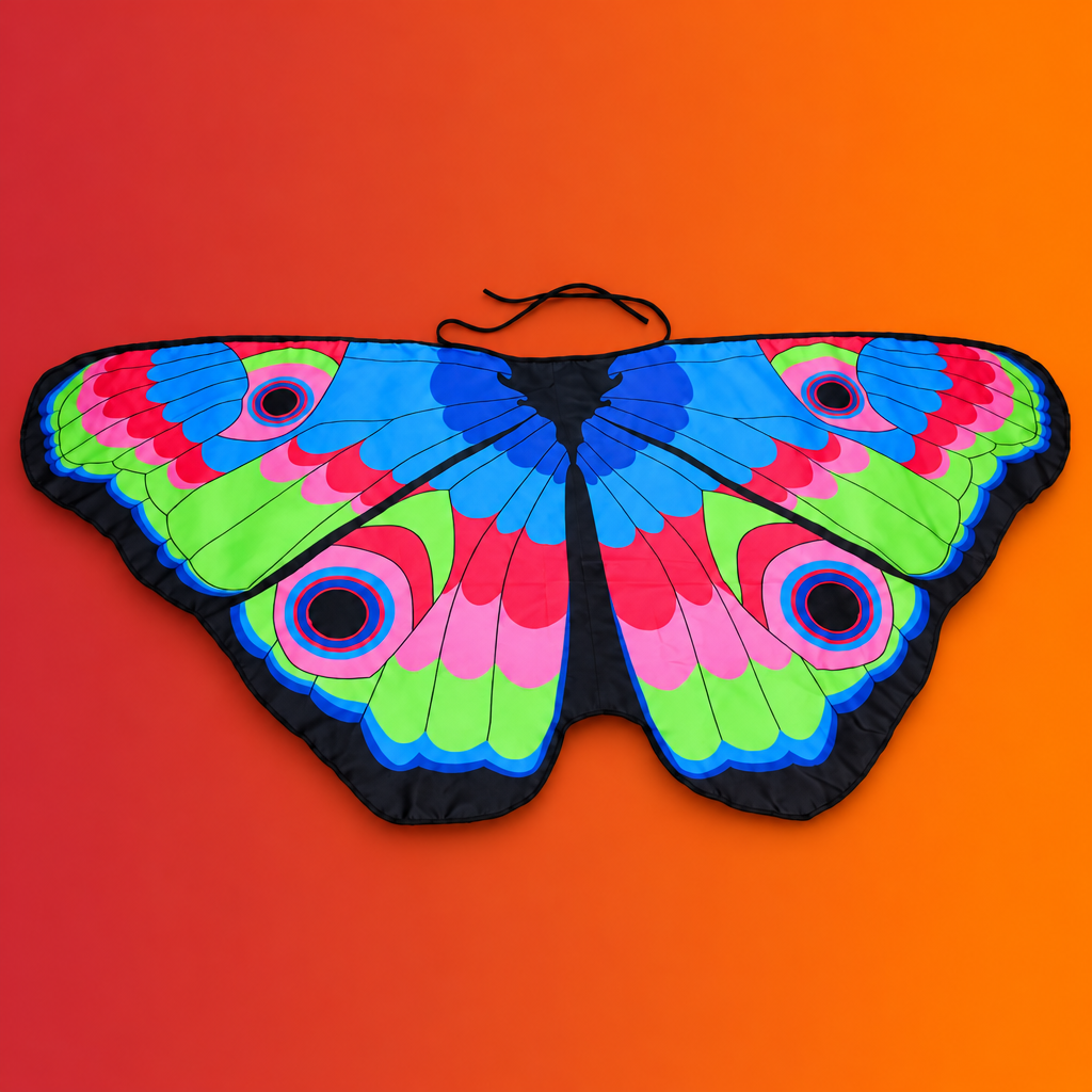 Kids Butterfly Wings Shawl Costume Cape