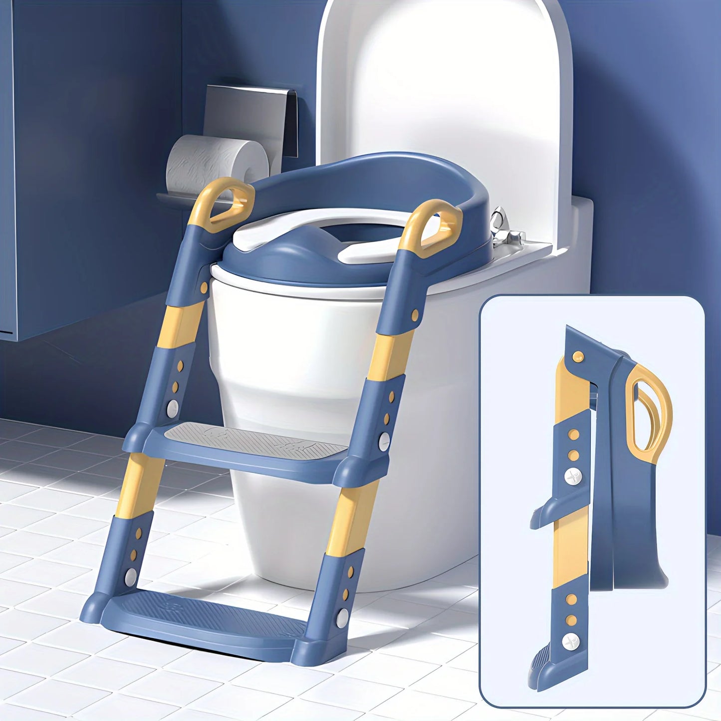 2 In 1 Toilet Potty Training Seat With Step Stool Ladder And Urinal, Safe & Comfortable Potty Chair Withadjustable Height.