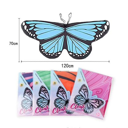 Kids Butterfly Wings Shawl Costume Cape