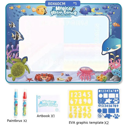 Colorful Water Doodle Mat Drawing Mat For Kids Toddlers Montessori Educational Toys For Children Age 3 4 5 6 7 8 Boys Girls Gift