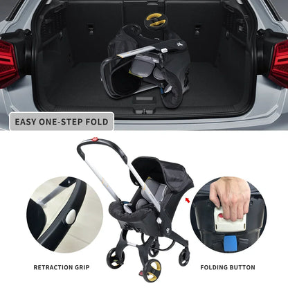 Portable baby stroller, Baby folding stroller, Two-way push, Adjustable sunshade, Baby travel stroller