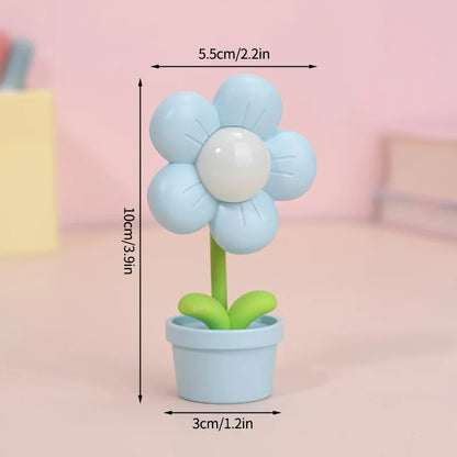 Mini LED Flower Night Light Cute Small Table Lamp Desktop Ornament Bedside Bedroom Ambient Lights Children Toy Kids Holiday Gift