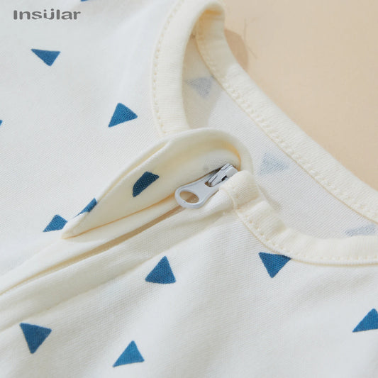 Insular Baby Sleep Sack Sleepping Bag Unisex Sleeveless 100% Cotton Wearable Bedding Blanket Suit Summer Soft For Baby Toddler