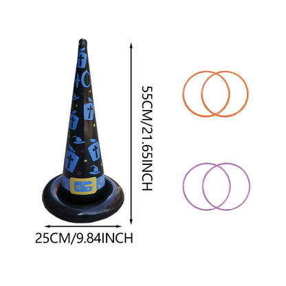 Halloween Ring Toss Game with Inflatable Witch Hat