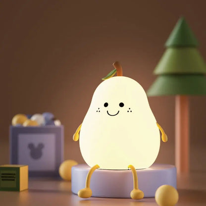 Cute Animal Silicone Night Light Fox Frog Nursery Sleeping Lamp Rechargable Duck Touch Sensor Beside Lamp For Bedroom Decor