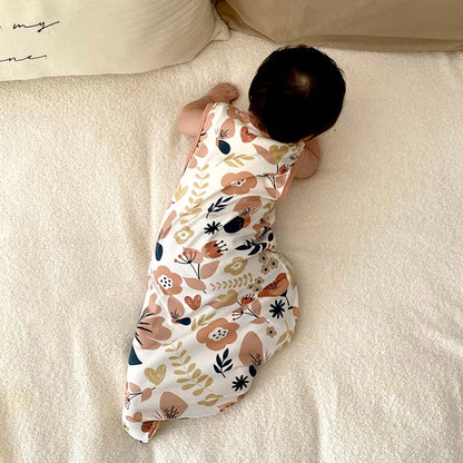 Baby Sleeping Bag 3-18 Months Summer Thin Kids Sleepwear Flowers For Girls Baby Sleepsacks 100% Cotton Anti-Kick Blanket
