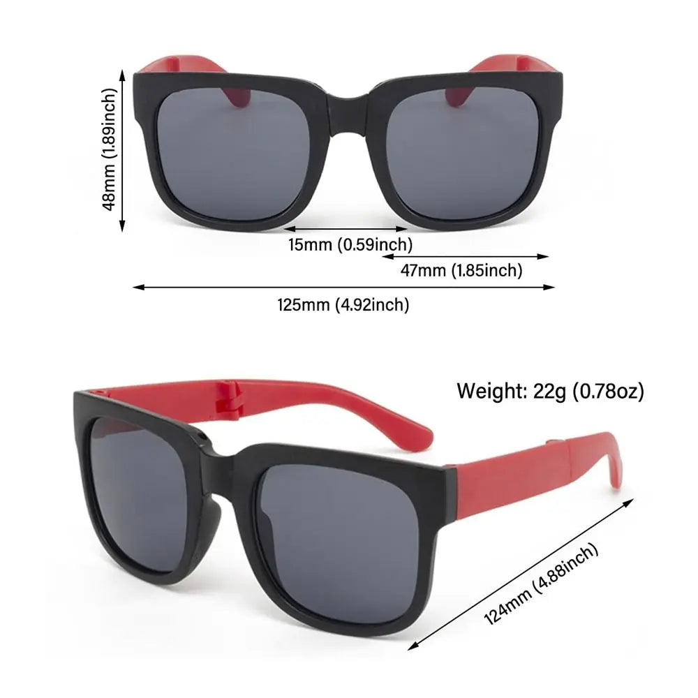 Square Frame Kids Sunglasses Fashion UV 400 Outdoor Foldable Sunglasses Children Eyewear for Toddler Boys and Girls