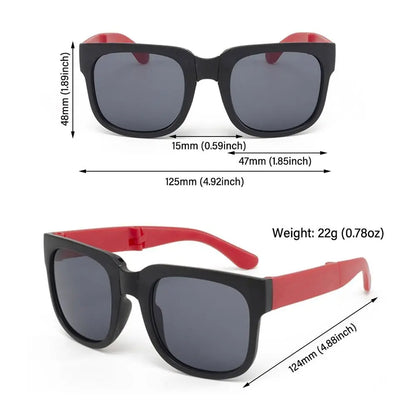 Square Frame Kids Sunglasses Fashion UV 400 Outdoor Foldable Sunglasses Children Eyewear for Toddler Boys and Girls