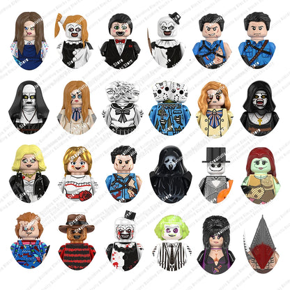 Mini 3D Halloween Figures Building Block Toy Set