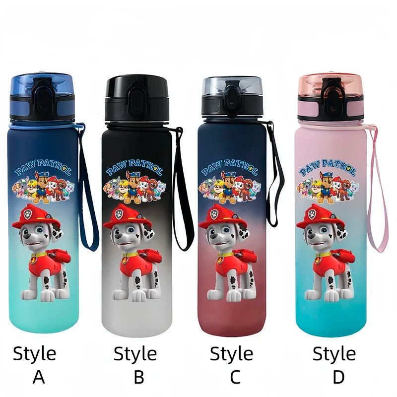 PAW Patrol Chase Marshall Anime Figure Outdoor Portable Children's Plastic Large Drink Bottles Student Sport Water Cup Gifts