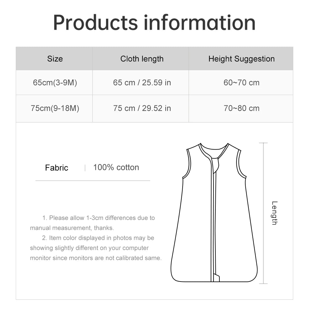 Baby Sleeping Bag 3-18 Months Summer Thin Kids Sleepwear Flowers For Girls Baby Sleepsacks 100% Cotton Anti-Kick Blanket