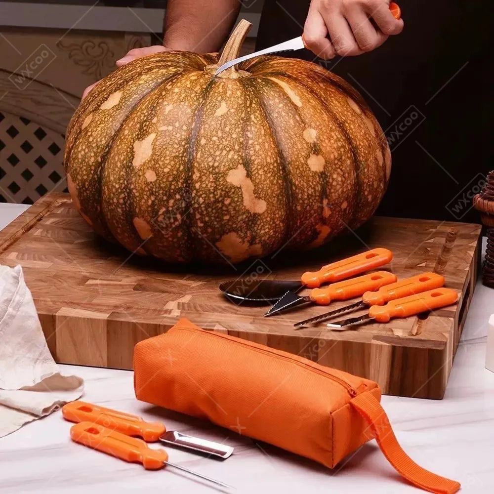 Halloween Pumpkin Carving Tool Set with Stainless Steel Blades