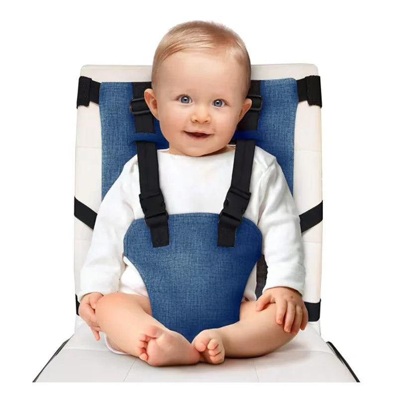 Portable Baby High Chair Safety Seat Harness for Toddler, Baby Travel Essential Easy High Booster Seat Cover for Infant Eating