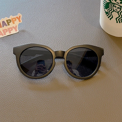 2025 New Kids Cute Checker Panel Color Round UV400 Sunglasses Baby Girls Outdoor Sun Protection Sunglasses Children Sun Glasses