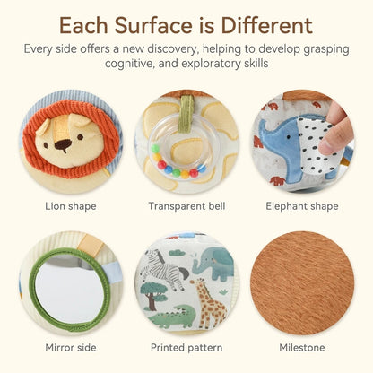 Montessori Cloths Toys Baby Soft Sensory Cube Plush Hanging Toy Early Childhood Educational Toys Promotes Sensory Development