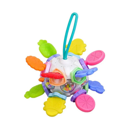 Baby Hand Ball Newborn Early Education Manhattan Grip Training Baby Rattle Gnawing Teether Rubber Ball Educational Children's To