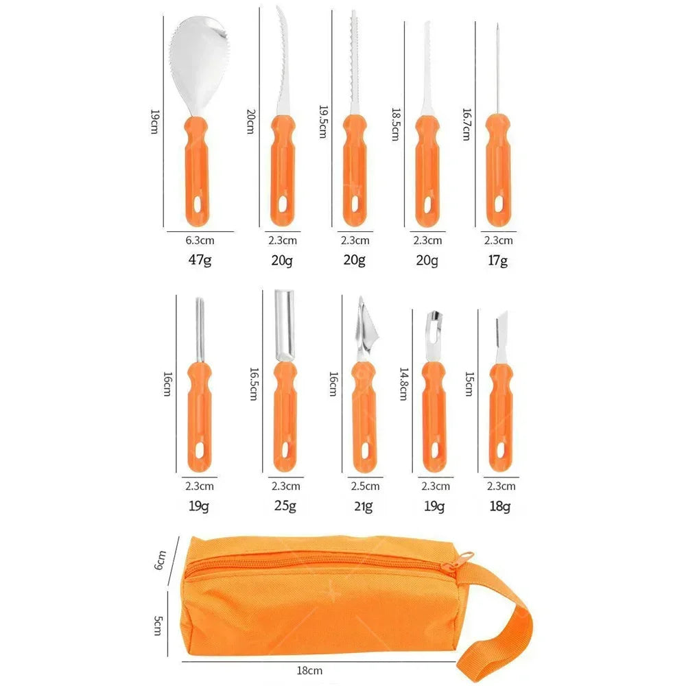 Halloween Pumpkin Carving Tool Set with Stainless Steel Blades