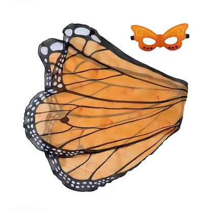 Kids Butterfly Wings Shawl Costume Cape