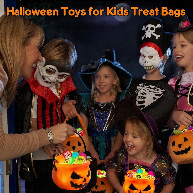 Glow in the Dark Halloween Bouncing Balls - Bulk Pack