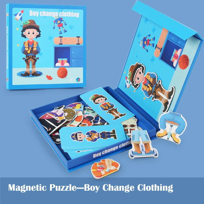 Magnetic Travel Puzzle Set for Kids