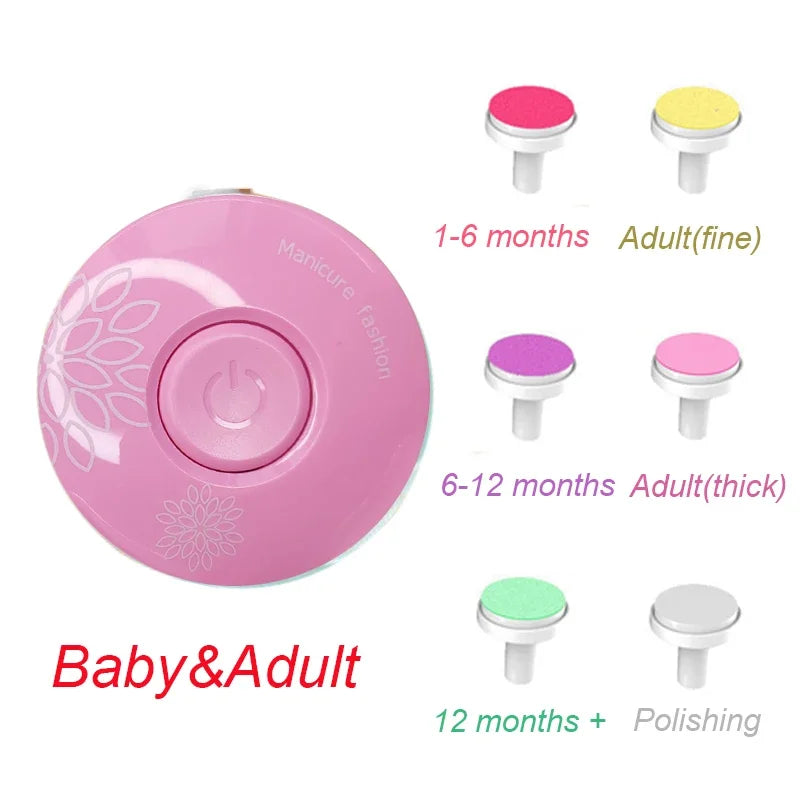 Electric Baby Nail Clipper Cutter For Newborn Baby Nail Trimmer Kid Nail Polisher Tool Infant Manicure Scissors Baby Hygiene Kit