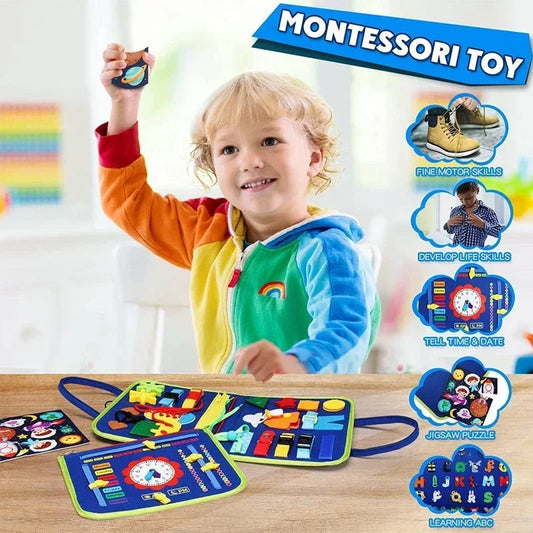 Montessori Busy Board Quiet Book for Kids