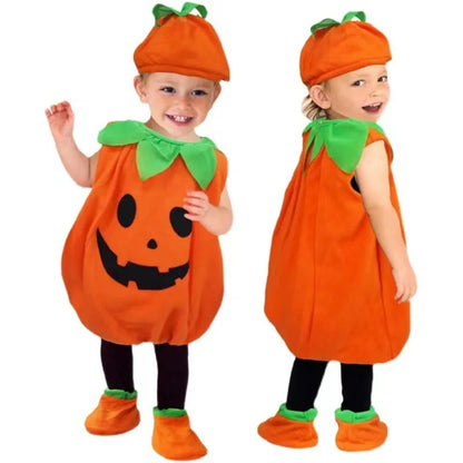 Kids Pumpkin Costume with Hat for Boys & Girls
