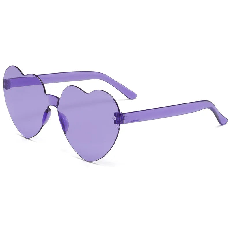 Free shipping 2023 Candy color heart shape ocean personality Frameless Children's Sunglasses Fashion Candy Love Sunglasses