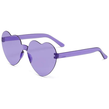 Free shipping 2023 Candy color heart shape ocean personality Frameless Children's Sunglasses Fashion Candy Love Sunglasses