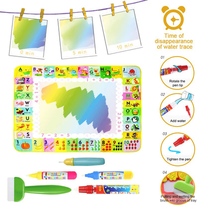 Magic Water Drawing Mat Coloring Doodle Mat with Magic Pens Montessori Toys Painting Board Educational Toys for Kids Gifts