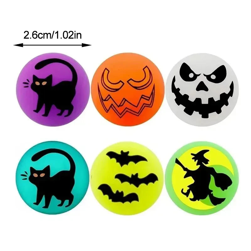 Glow in the Dark Halloween Bouncing Balls - Bulk Pack