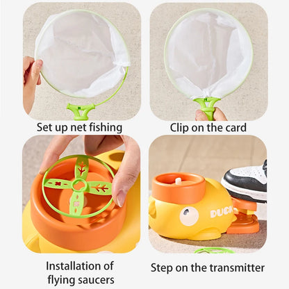 Flying Disc Air Rocket Launcher Saucer Toy