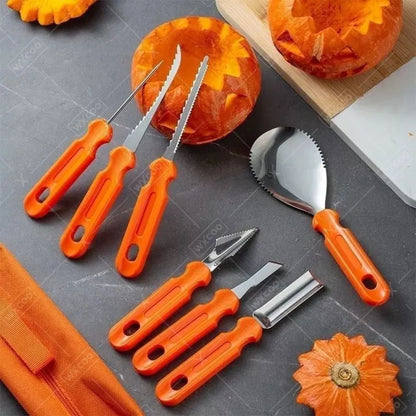 Halloween Pumpkin Carving Tool Set with Stainless Steel Blades