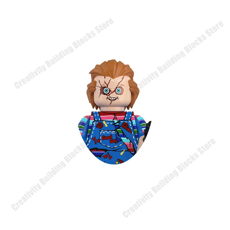 Mini 3D Halloween Figures Building Block Toy Set