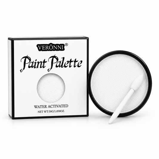 Water Activated Face & Body Paint - 6 Colors with Brush