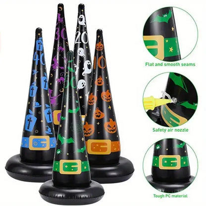 Halloween Ring Toss Game with Inflatable Witch Hat