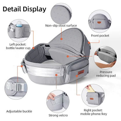 Sunveno Convinient Ergonomic Baby Carrier Infant Hip Seat Toddler Waist Seat Stool Carrier Baby Carrier Adjustable Comfortable