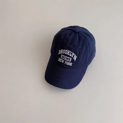 Letter Embroidery Baby Baseball Cap Solid Color Adjustable Toddler Boys Girls Snapback Hat Casual Kids Cotton Duck Tongue Caps