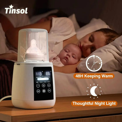 TINSOL Milk Warmer Warmer and Steriliser 6 in 1 Multifunction Breast Warmer Precise Temperature Control Baby Bottle Warmer