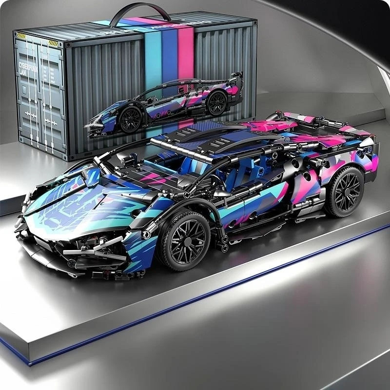 ToylinX Technical Building Blocks Car Racing Sport Speed Vehicle Model City Mechanical Super Bricks Puzzle Toys Adult Gift