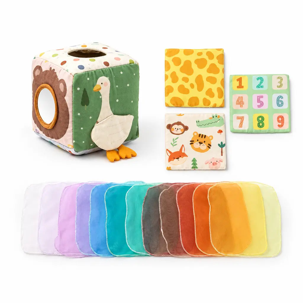 Children's educational toy with dimensions and weight displayed
