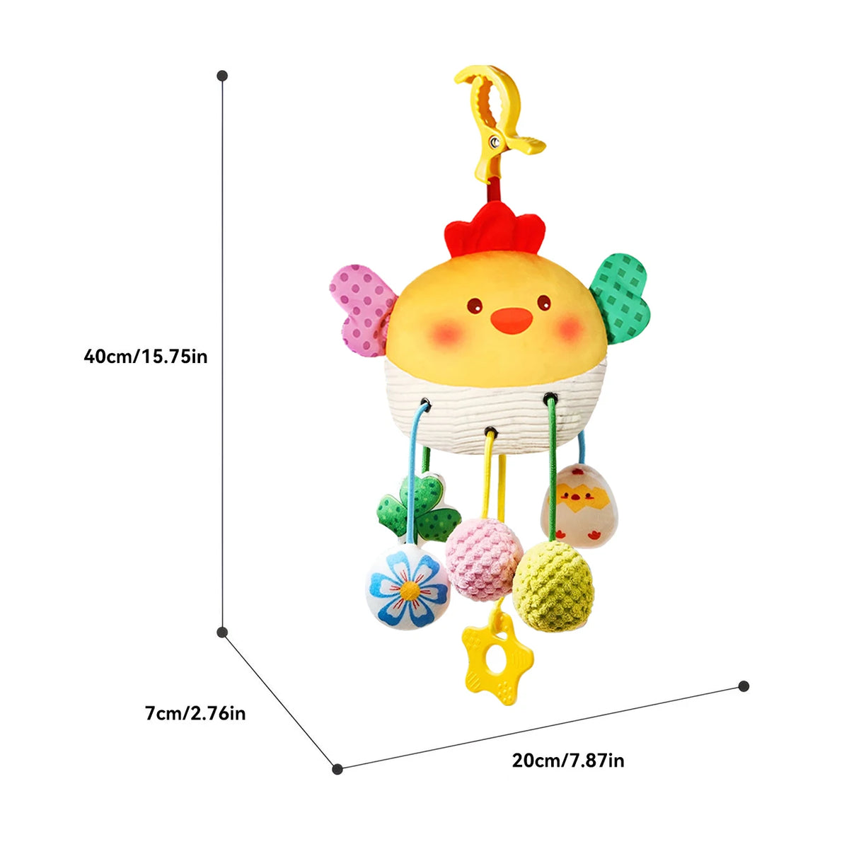 Baby Toy Bed Bell - Crab Jiggling Joy Bed Hanging Rattle for Soothing Baby Stroller Pendant for Holiday Gift