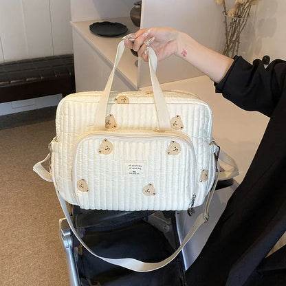 Large Mommy Bag Baby Organizer Maternity Pack Diaper Handbag Embroidered Women Shoulder Crossbody Bag Hospital Travel Mother Kid